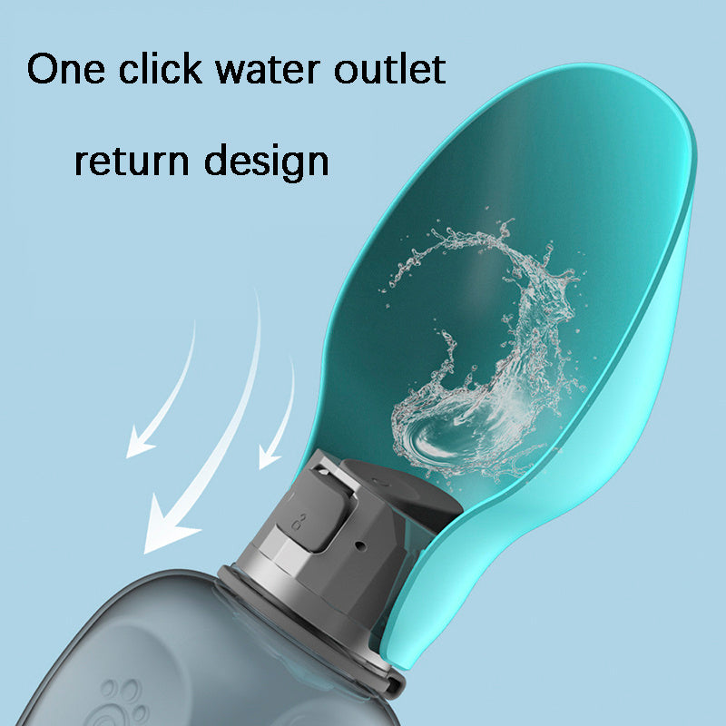Portable Dog Water Bottle 800 ml, Pet Travel Water Bottle Dispenser for Walking, Hiking and Outdoor, Portable Water Bowl for Large Dogs