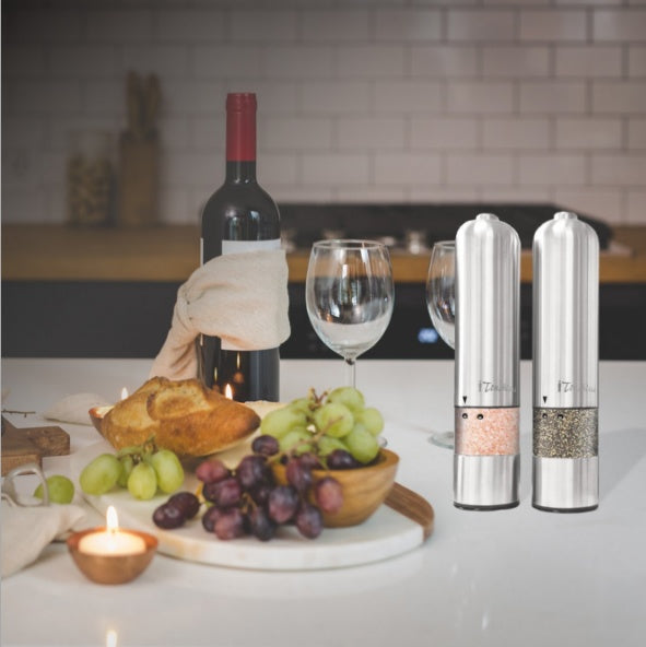 Stainless Steel Electric Salt and Pepper Grinder