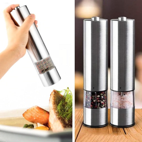 Stainless Steel Electric Salt and Pepper Grinder