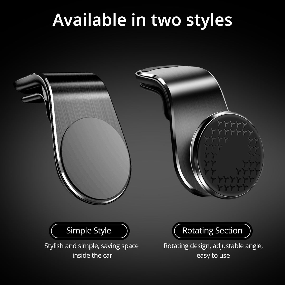 Magnetic Car Phone Holder, Mobile Phone Navigation Bracket, Type 360°Rotatable Car Air Vent Phone Mount, Magnet Phone Stand for Cars