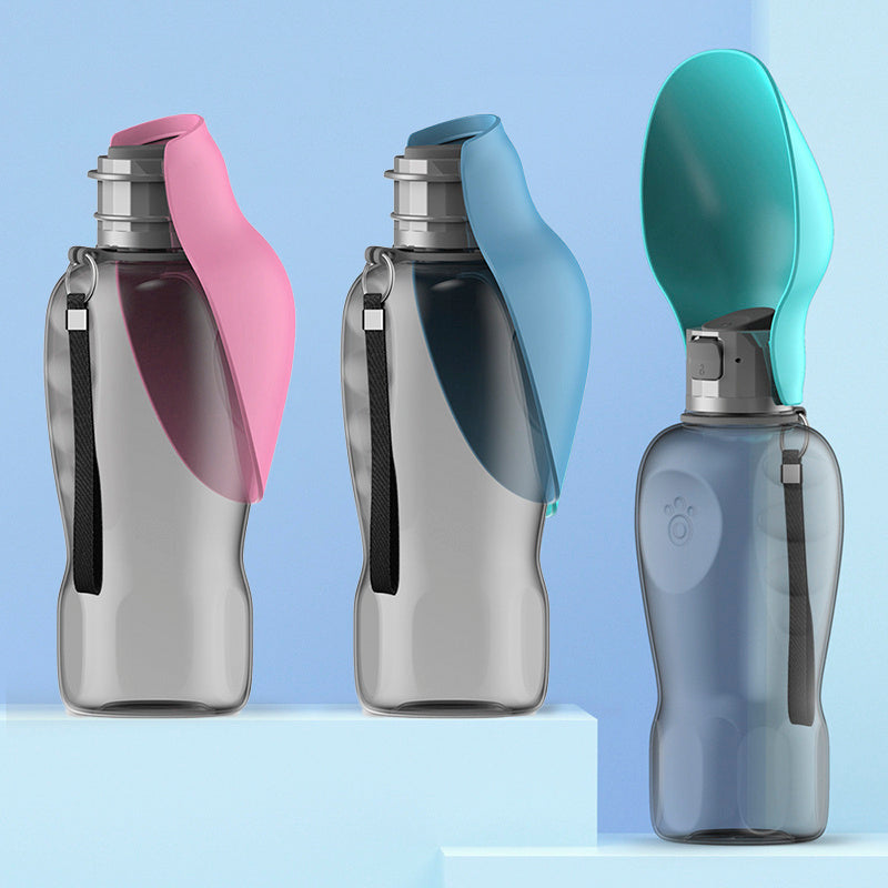 Portable Dog Water Bottle 800 ml, Pet Travel Water Bottle Dispenser for Walking, Hiking and Outdoor, Portable Water Bowl for Large Dogs