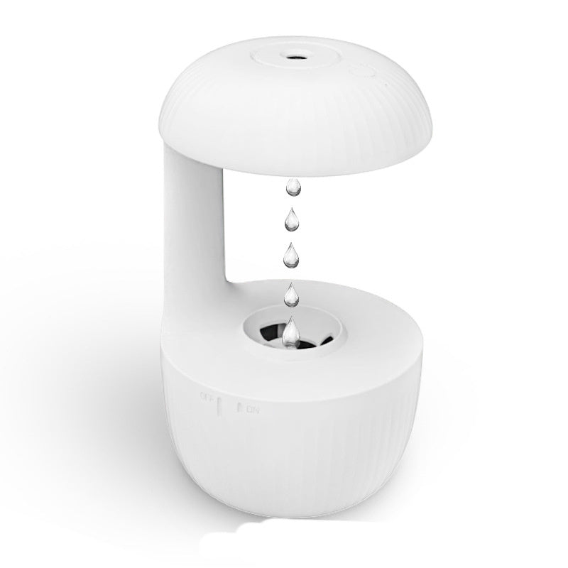 Cool Mist Humidifier, Anti Gravity Air Humidifier with Water Drop Levitating Countercurrent, Auto Shut Off & Night Light, Ultra Quiet 500ml Humidifier for Bedroom, Nursery, Office & Indoor Plants