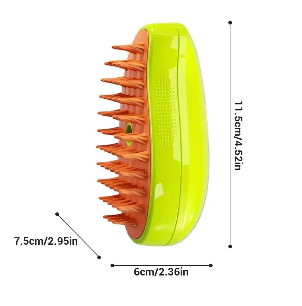 3-in-1 Cat & Dog Steam Brush – Electric Sprayer, Grooming & Deodorizing