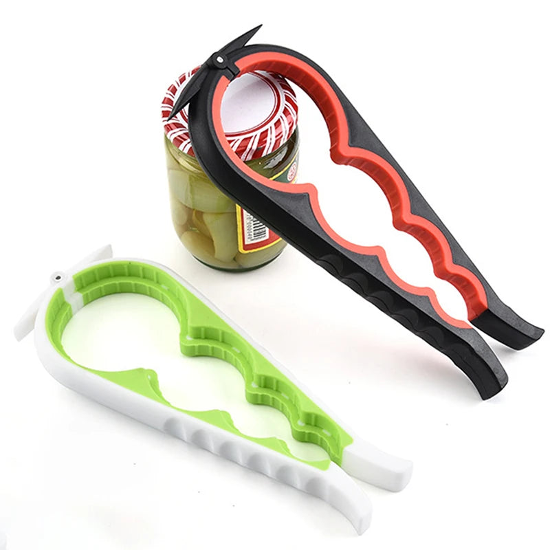 Easy Jar Bottle Opener, Manual Can Opener, 4-in-1 Multi Function Jar Openers, Simple to Use for Children, Elderly and Arthritis Sufferers, Silicone Hand Gripper Aid