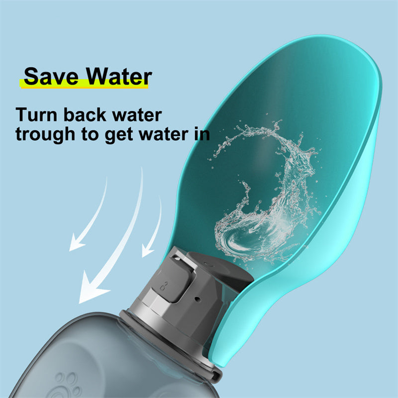 Portable Dog Water Bottle 800 ml, Pet Travel Water Bottle Dispenser for Walking, Hiking and Outdoor, Portable Water Bowl for Large Dogs
