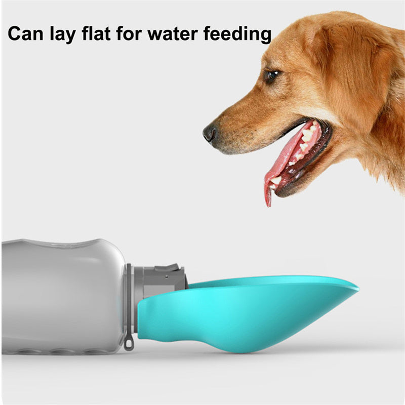 Portable Dog Water Bottle 800 ml, Pet Travel Water Bottle Dispenser for Walking, Hiking and Outdoor, Portable Water Bowl for Large Dogs