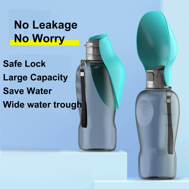Portable Dog Water Bottle 800 ml, Pet Travel Water Bottle Dispenser for Walking, Hiking and Outdoor, Portable Water Bowl for Large Dogs