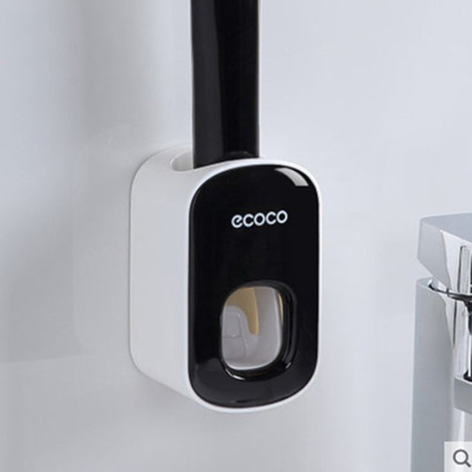 Toothbrush Holder Wall Mounted with Toothpaste Dispenser for Bathroom-Automatic Electric Tooth Pastetooth Squeezer-Bathroom Organizer Storage Accessories Set Dispenser.