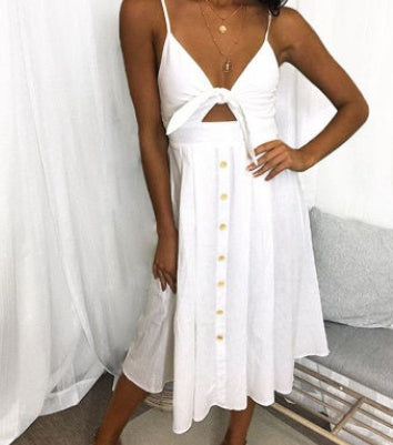 Women's Backless Strap Maxi Dress