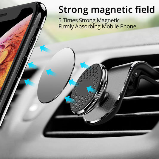 Magnetic Car Phone Holder, Mobile Phone Navigation Bracket, Type 360°Rotatable Car Air Vent Phone Mount, Magnet Phone Stand for Cars