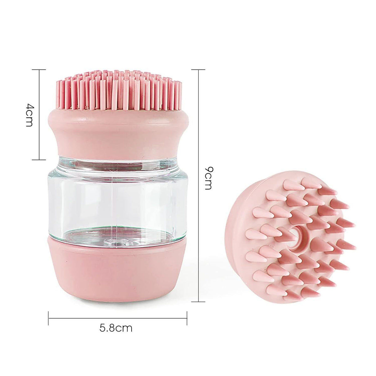 Silicone Pet Bath Brush with Shampoo Dispenser