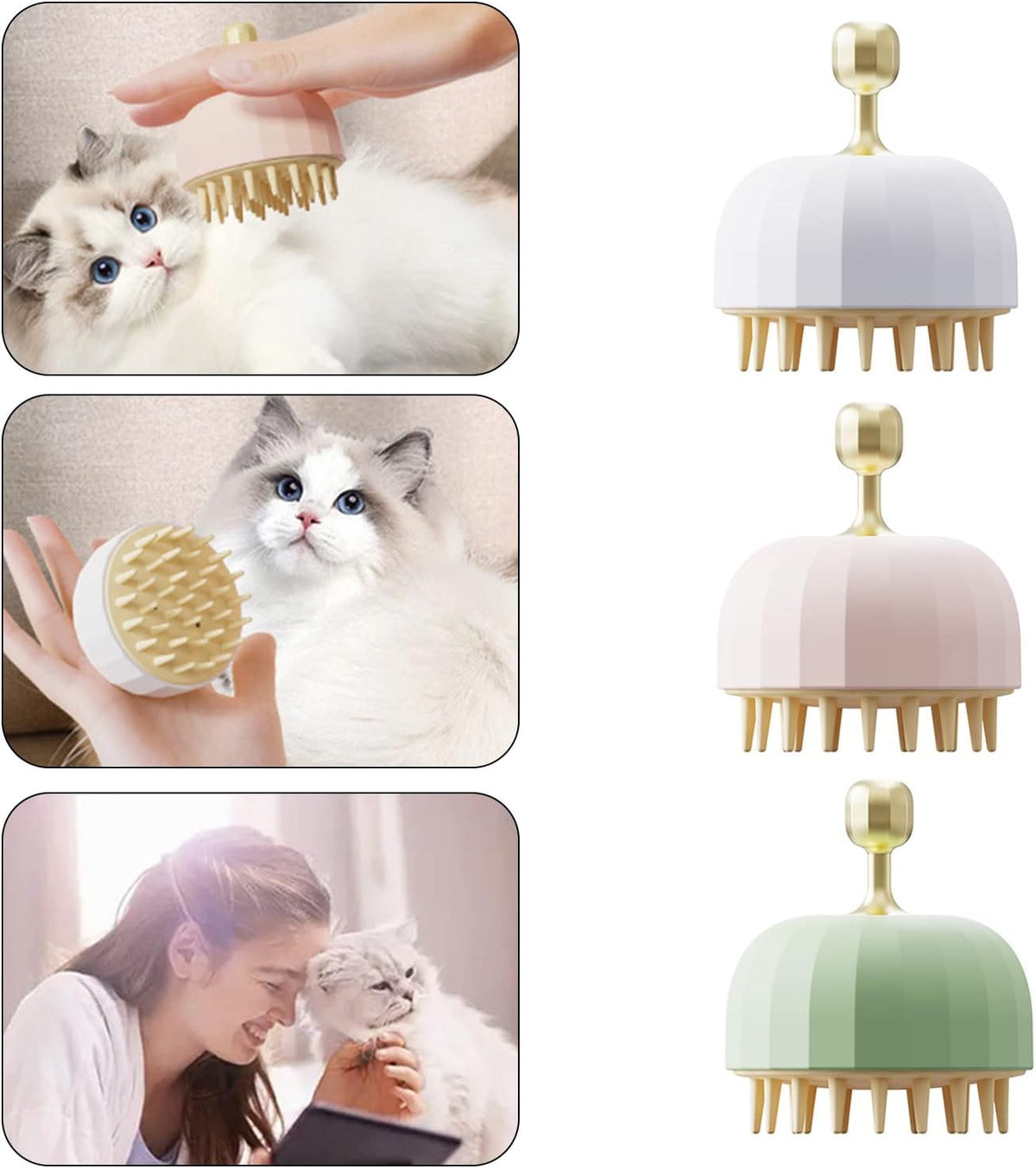 3-in-1 Pet Bath Massage Brush