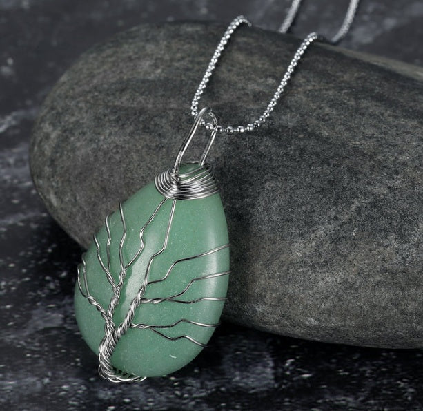 Celtic Tree of Life Stone Necklace