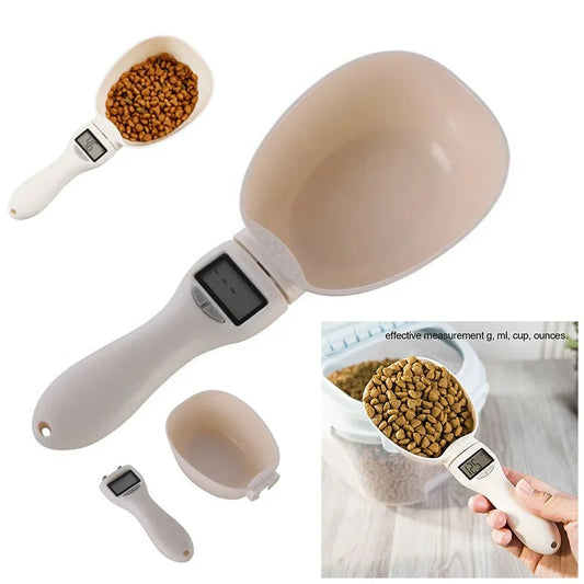 Digital Spoon Feeding Scale Weighing Electronic Cat LCD Measuring Kitchen Display Dog Food Tool Precision Pet Scale Food