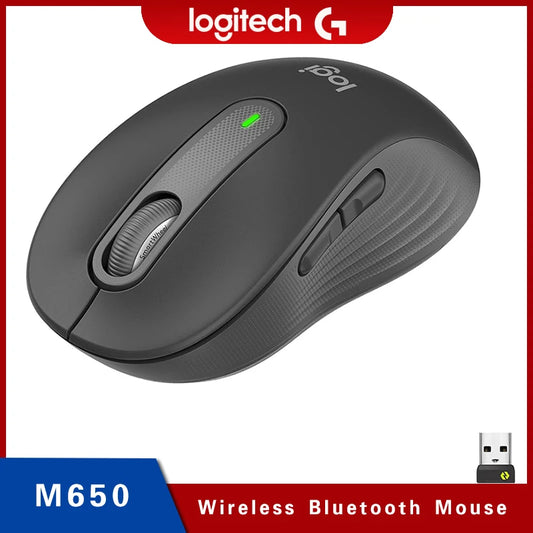 Logitech M650 Bluetooth Wireless Mouse - for Small to Medium Sized Hands, Silent Clicks, Customizable Side Buttons, for PC/Mac/Multi-Device