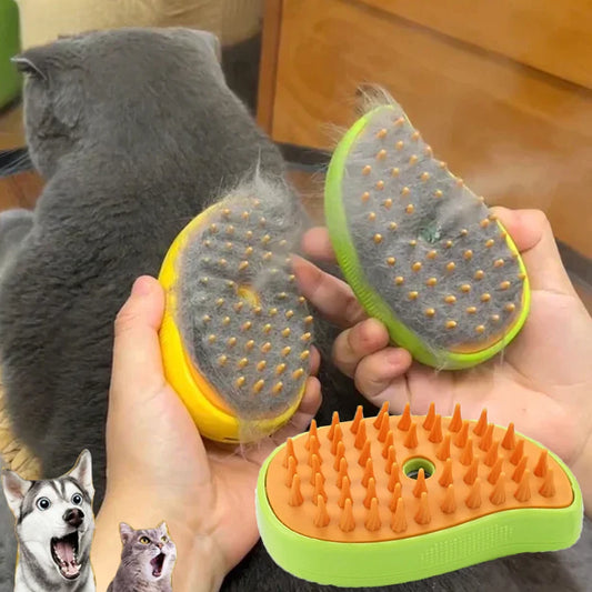 3-in-1 Cat & Dog  Steam Brush – Electric Sprayer, Grooming & Deodorizing