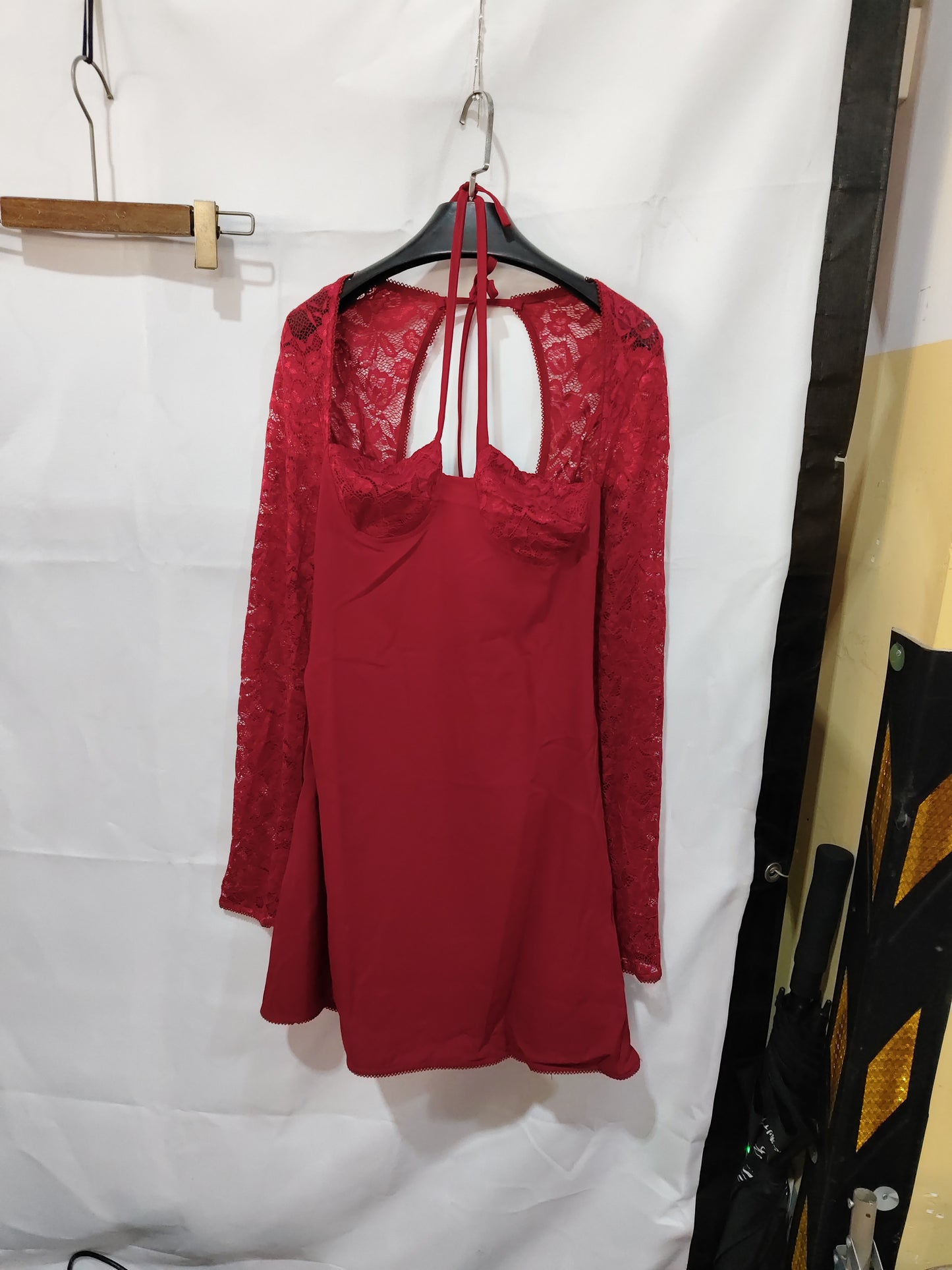 Y2K  Lace Long Sleeve Dress Fashion Sexy Corset Backless Lace Up Short Dresses Womens Clothing