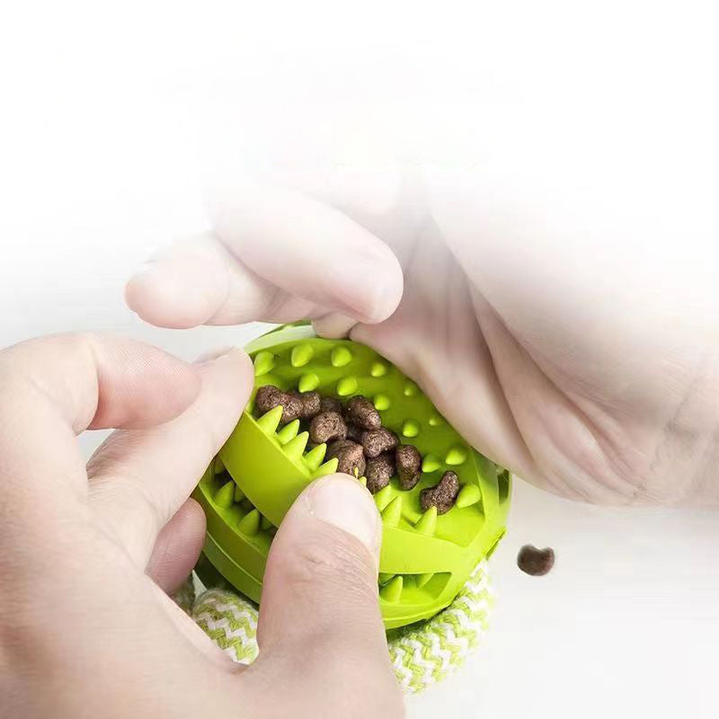 Rope Treat Ball Dog Toy
